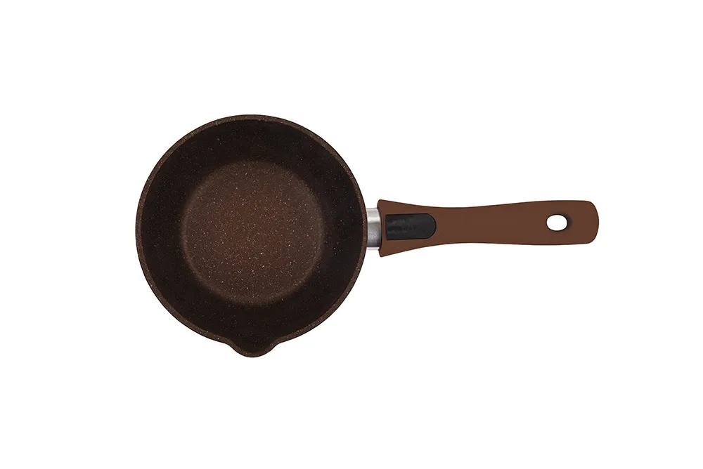 кмк0156а Ковш 1,5л с носиком со съёмной ручкой со стеклянной крышкой Мраморная (кофейный мрамор) 2 